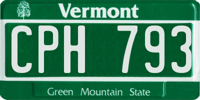 VT license plate CPH793