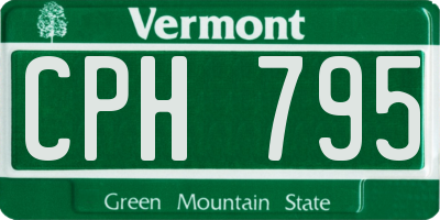 VT license plate CPH795