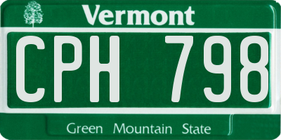 VT license plate CPH798