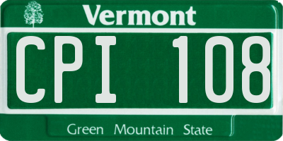 VT license plate CPI108