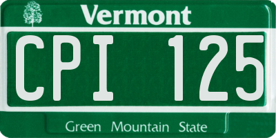 VT license plate CPI125