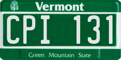 VT license plate CPI131