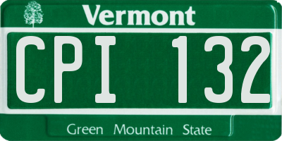 VT license plate CPI132