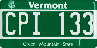 VT license plate CPI133