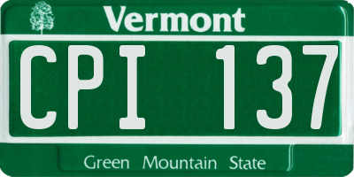 VT license plate CPI137