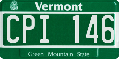 VT license plate CPI146