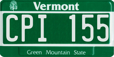 VT license plate CPI155