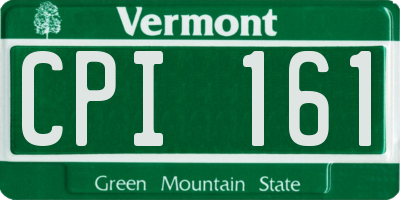 VT license plate CPI161