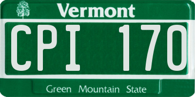 VT license plate CPI170