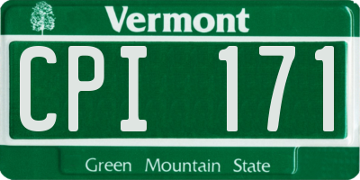 VT license plate CPI171