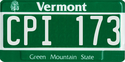 VT license plate CPI173