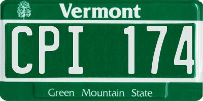 VT license plate CPI174