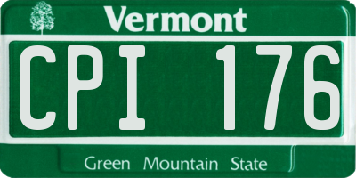 VT license plate CPI176