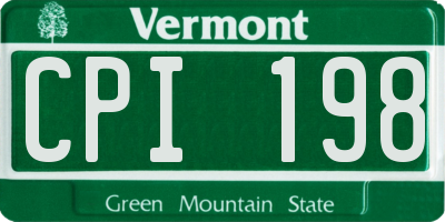 VT license plate CPI198