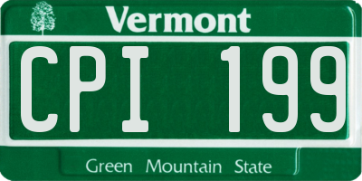 VT license plate CPI199