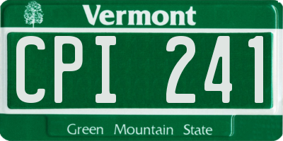 VT license plate CPI241