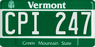 VT license plate CPI247