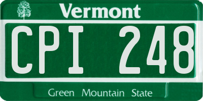 VT license plate CPI248