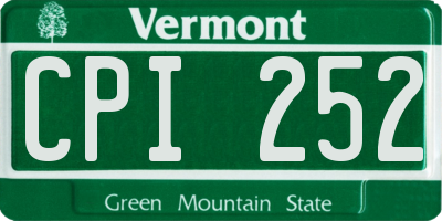 VT license plate CPI252