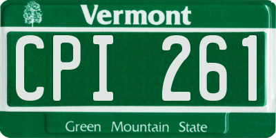 VT license plate CPI261