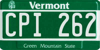 VT license plate CPI262