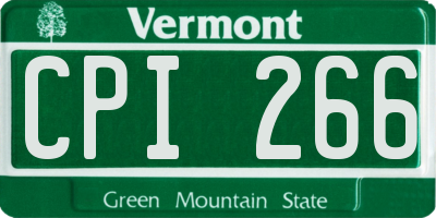 VT license plate CPI266