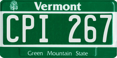 VT license plate CPI267