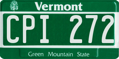VT license plate CPI272