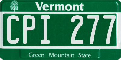 VT license plate CPI277
