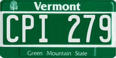 VT license plate CPI279