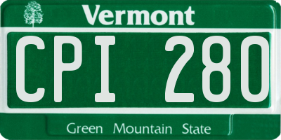 VT license plate CPI280