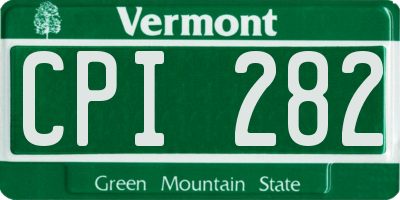 VT license plate CPI282