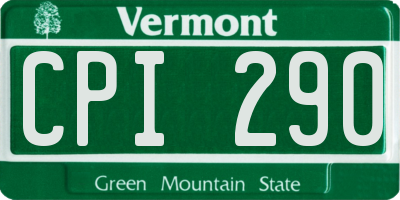 VT license plate CPI290
