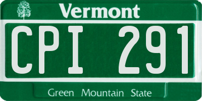 VT license plate CPI291