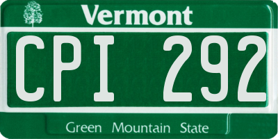 VT license plate CPI292