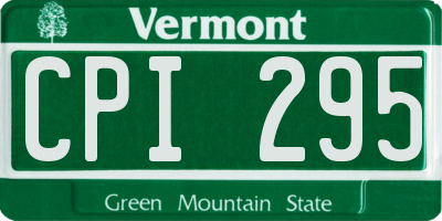 VT license plate CPI295