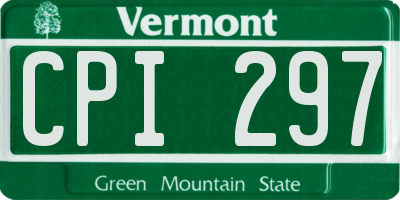 VT license plate CPI297