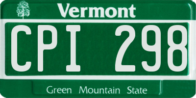 VT license plate CPI298