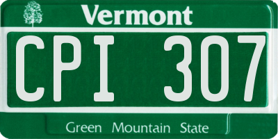 VT license plate CPI307