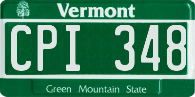 VT license plate CPI348