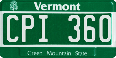 VT license plate CPI360