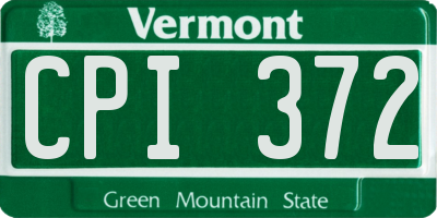 VT license plate CPI372