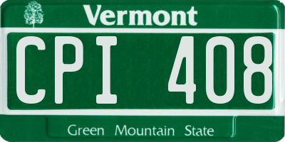 VT license plate CPI408