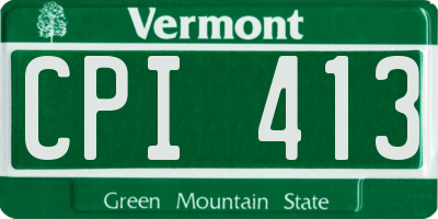 VT license plate CPI413