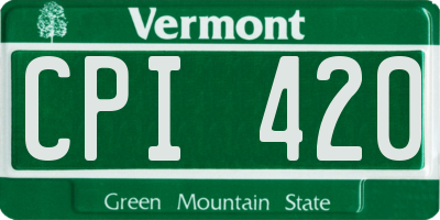 VT license plate CPI420