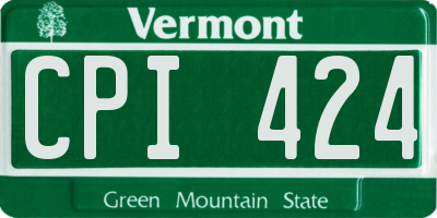 VT license plate CPI424