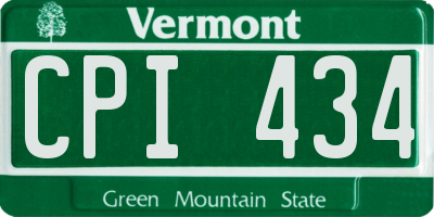 VT license plate CPI434