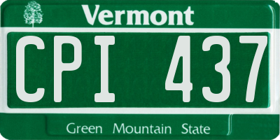 VT license plate CPI437