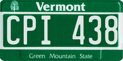VT license plate CPI438