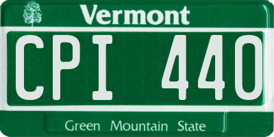 VT license plate CPI440